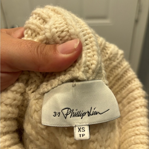 3.1 Phillip Lim Chunky Knit Long Sleeve Turtleneck‎ Sweater Brown size Xsmall - Picture 5 of 5